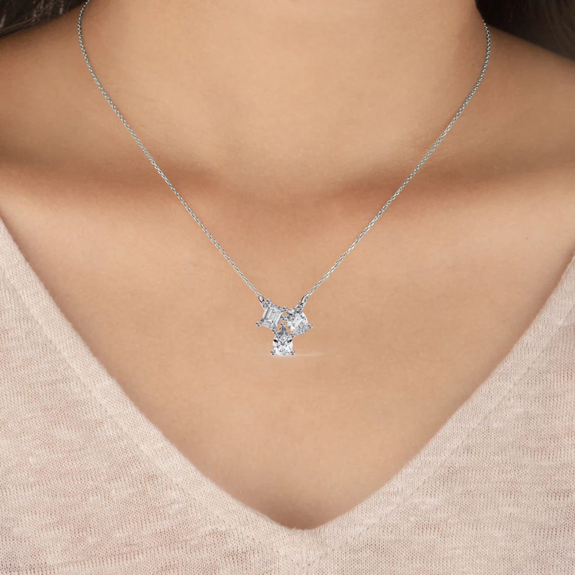 Selena Three Stone Pendant