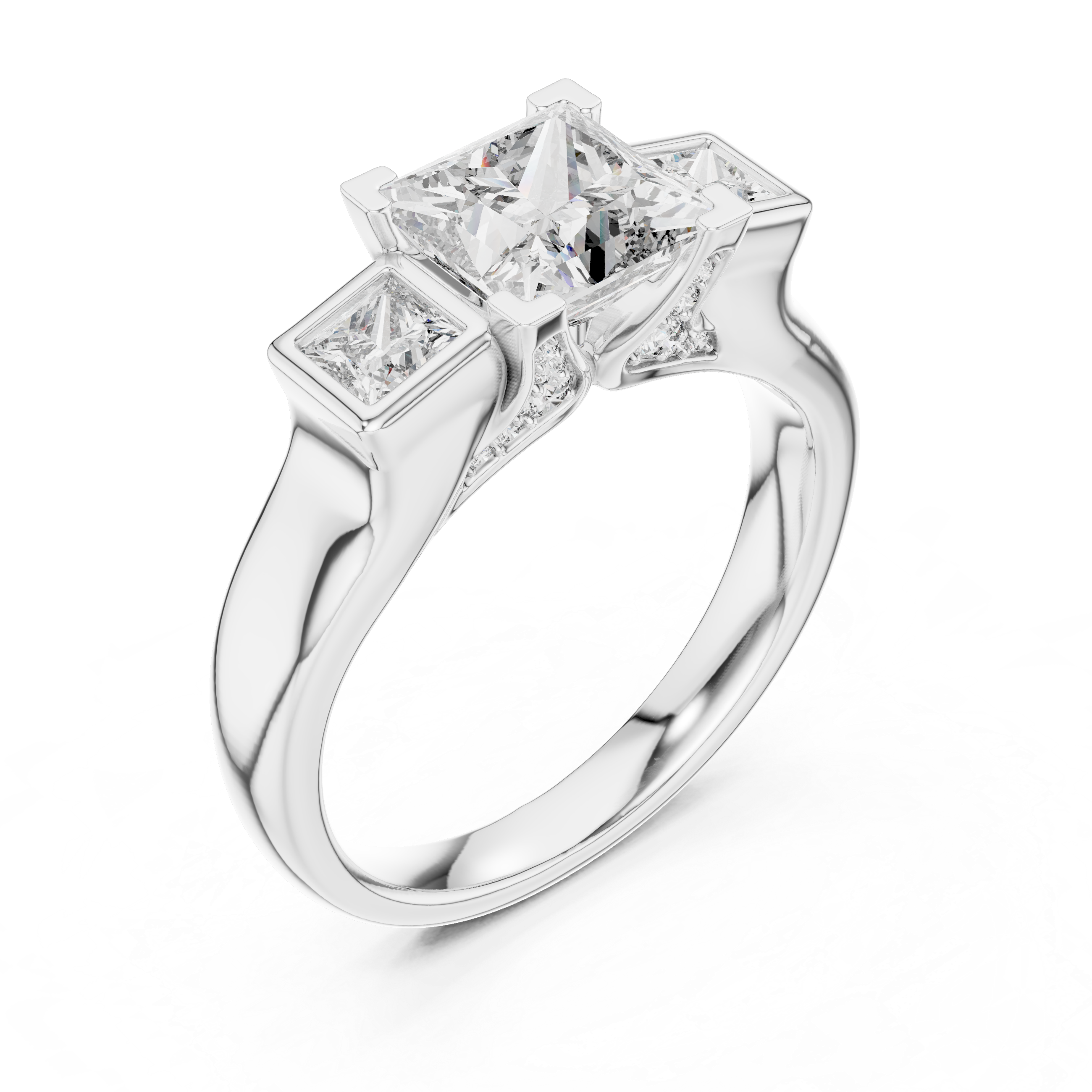 Genevieve Three Stone Ring