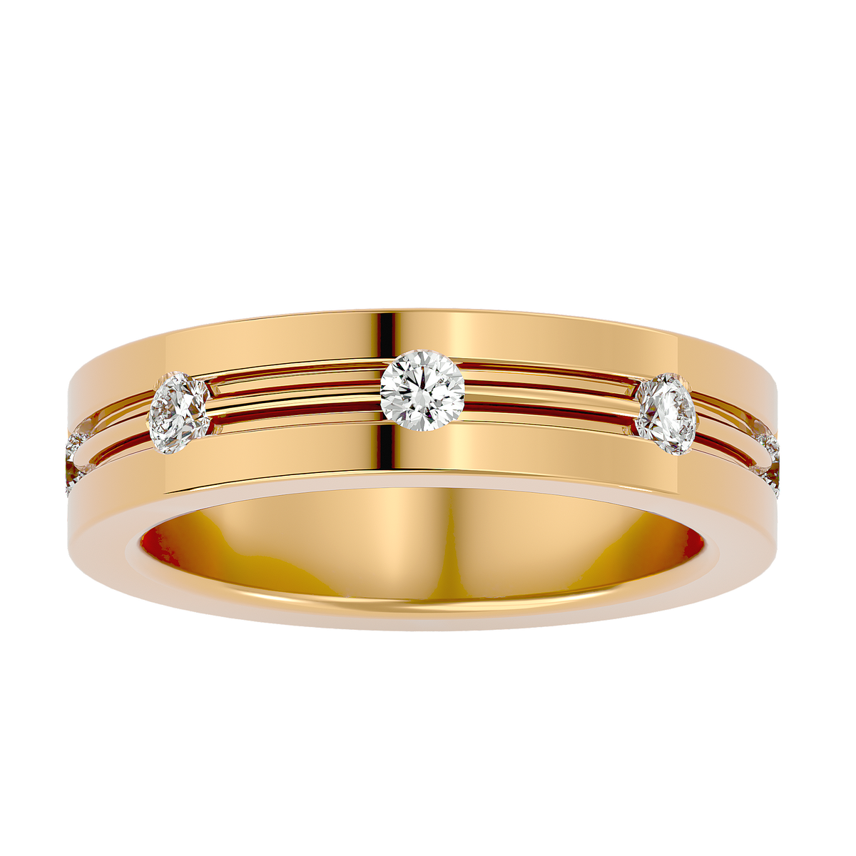 Giovanni Mens Studded Ring