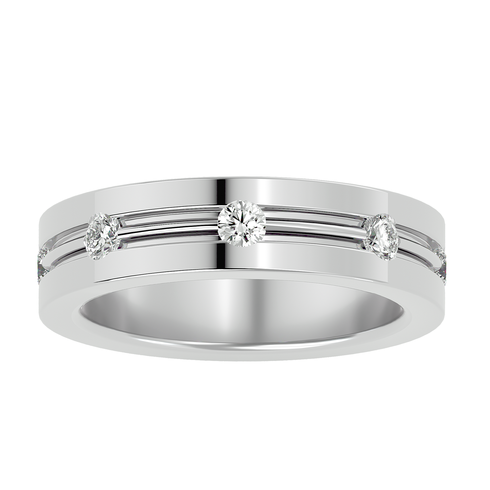 Giovanni Mens Studded Ring