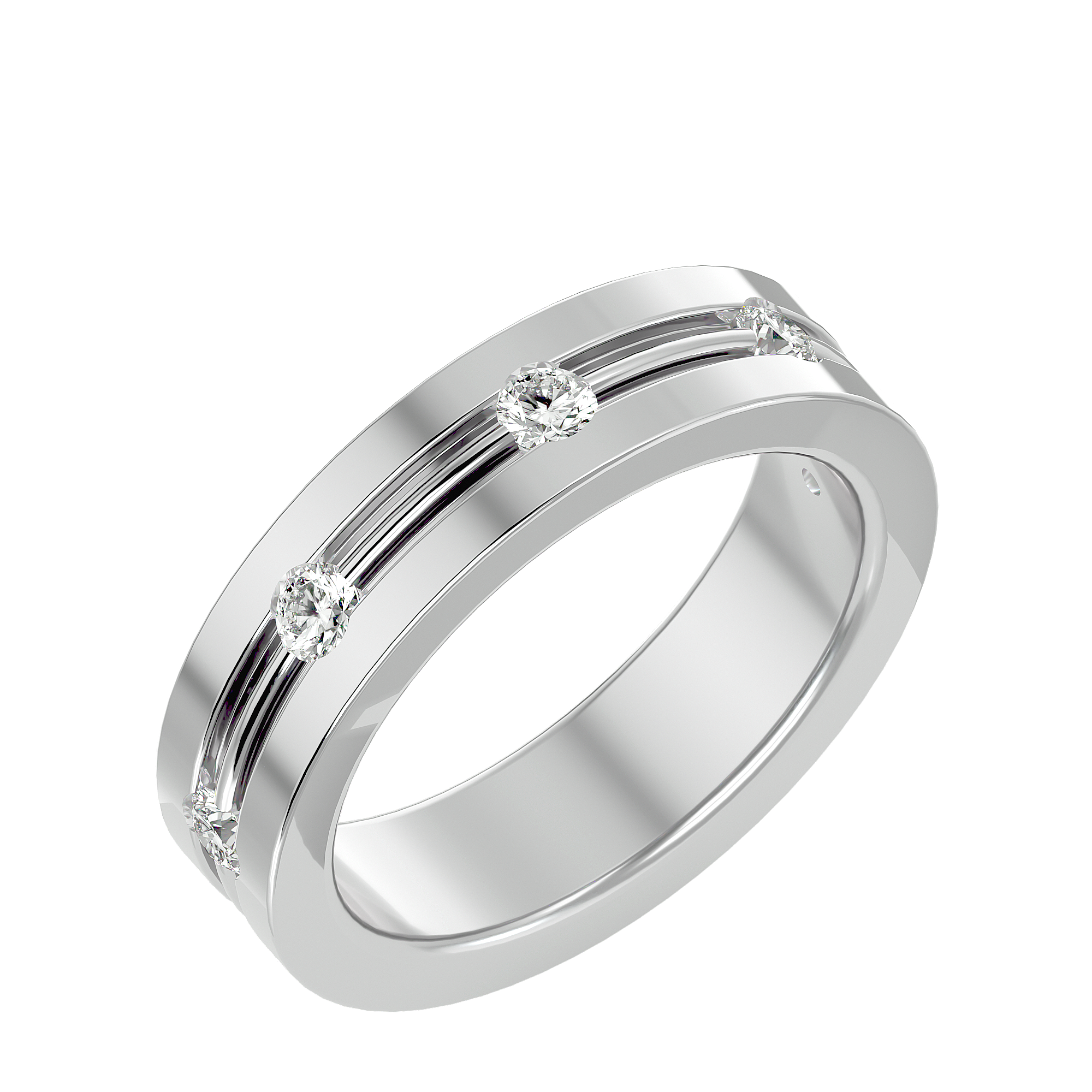 Giovanni Mens Studded Ring