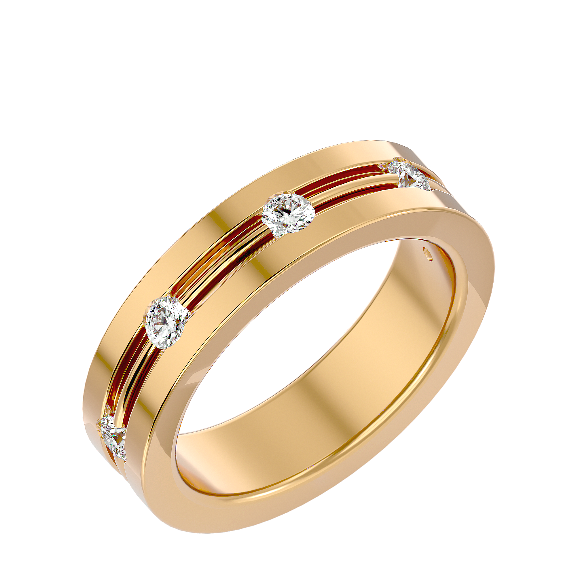 Giovanni Mens Studded Ring