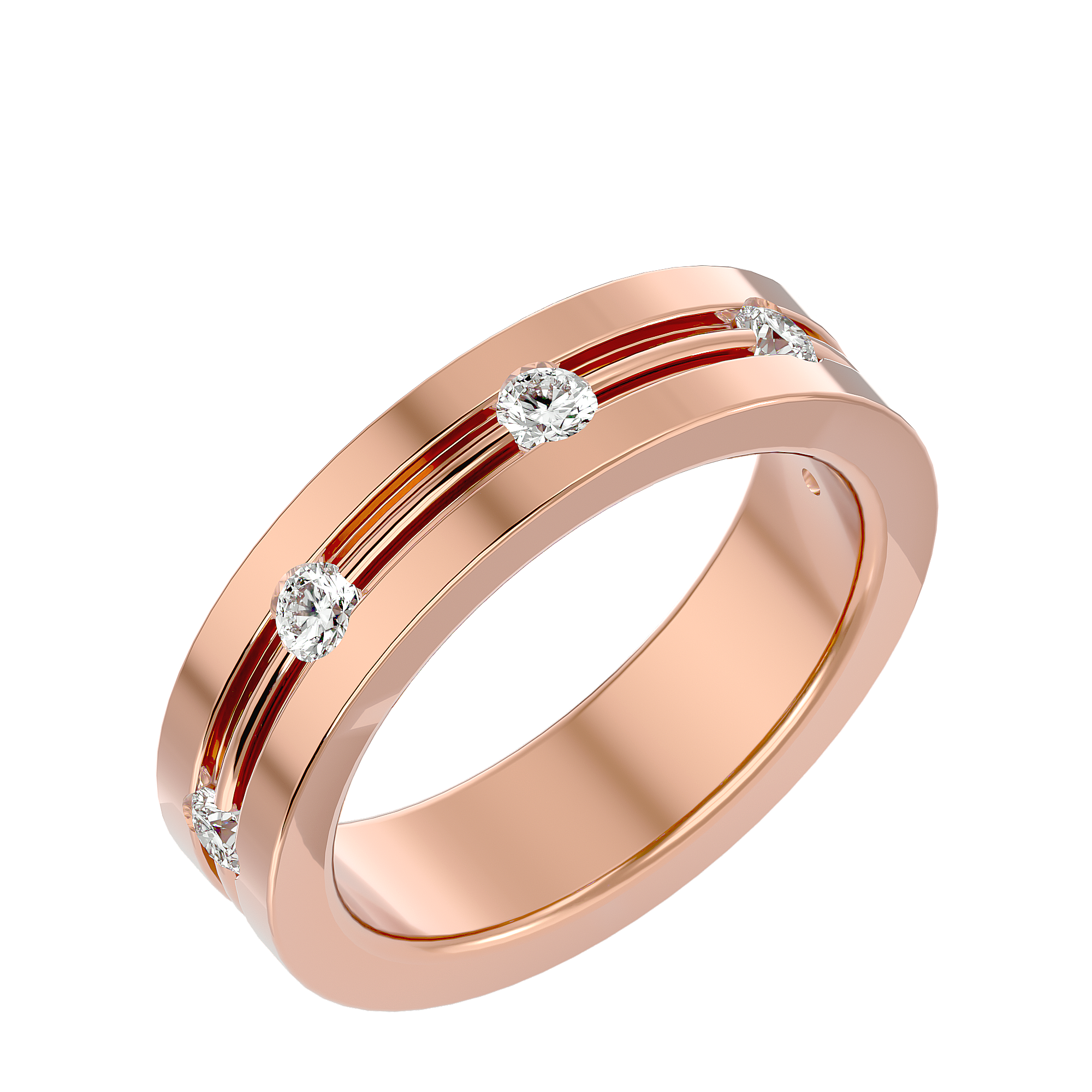 Giovanni Mens Studded Ring