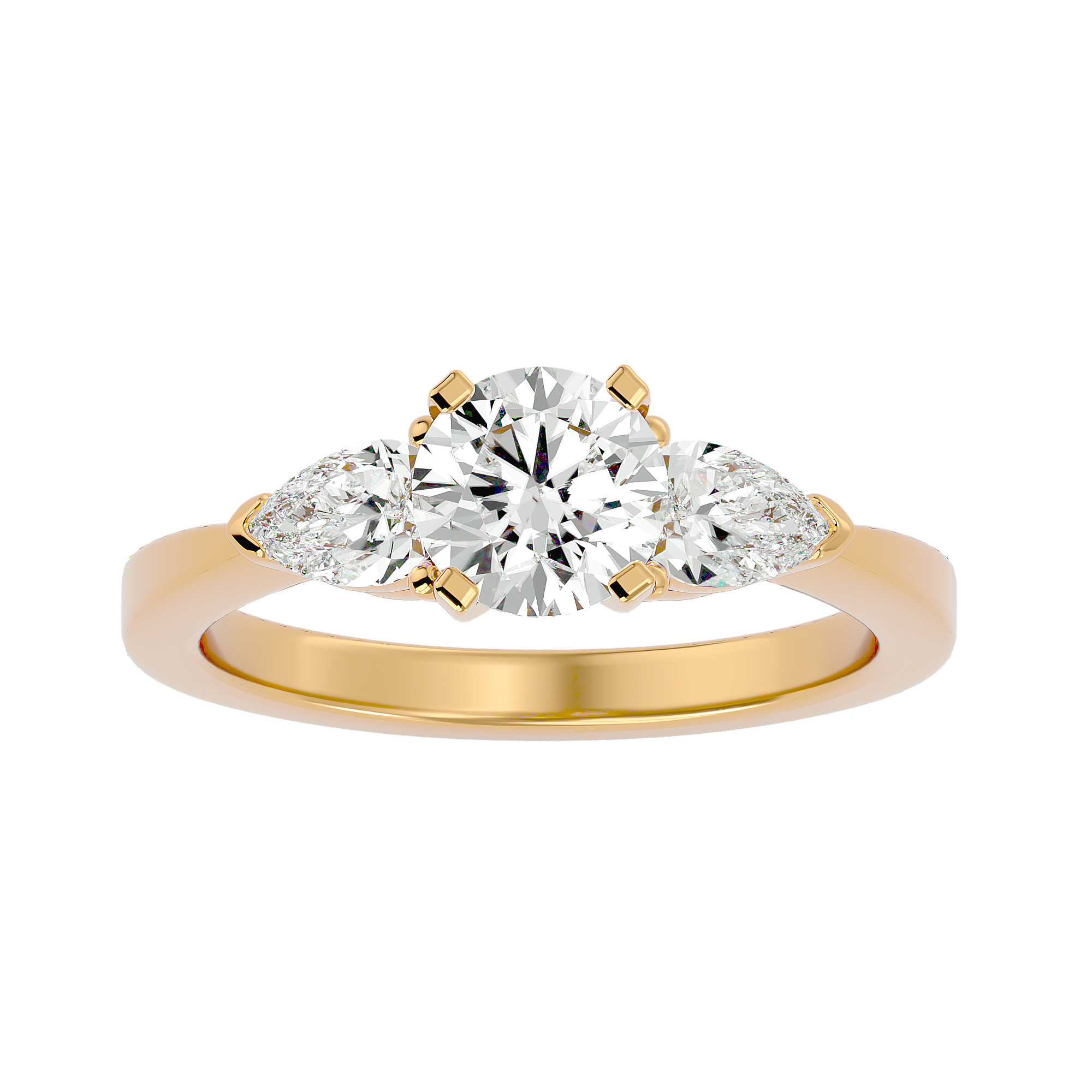 June Three Stone Ring