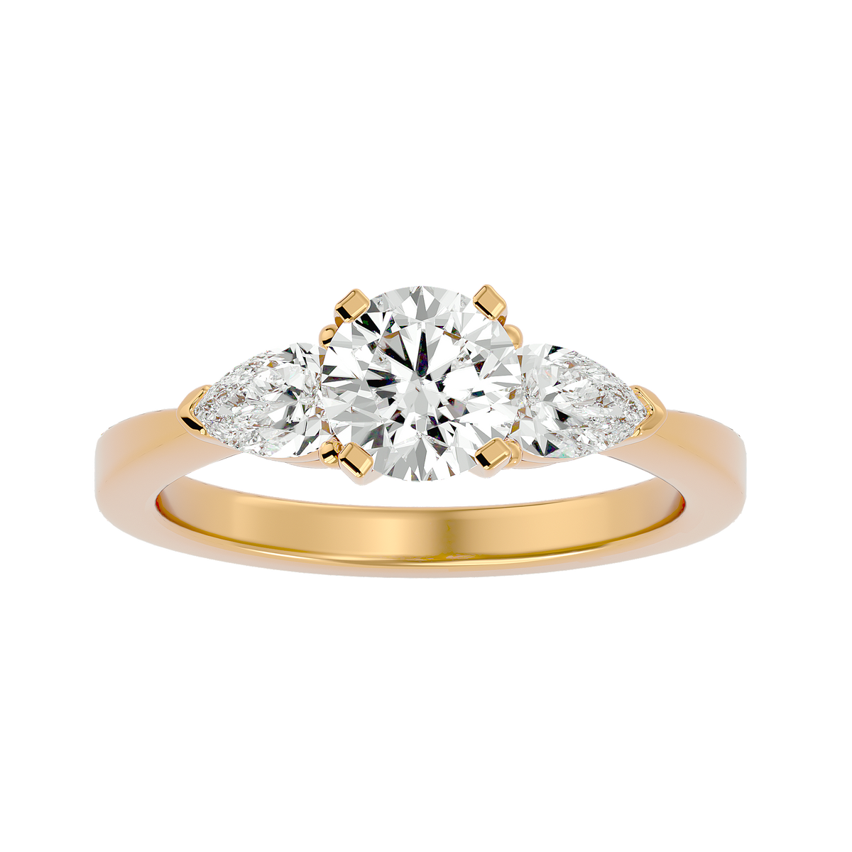 June Three Stone Ring