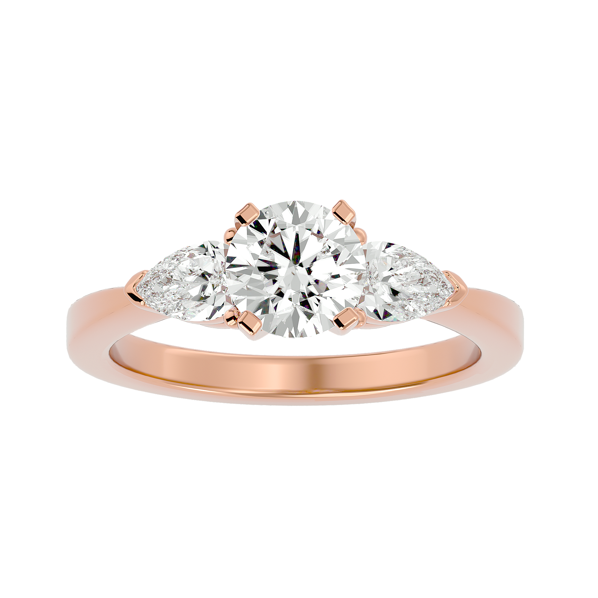 June Three Stone Ring