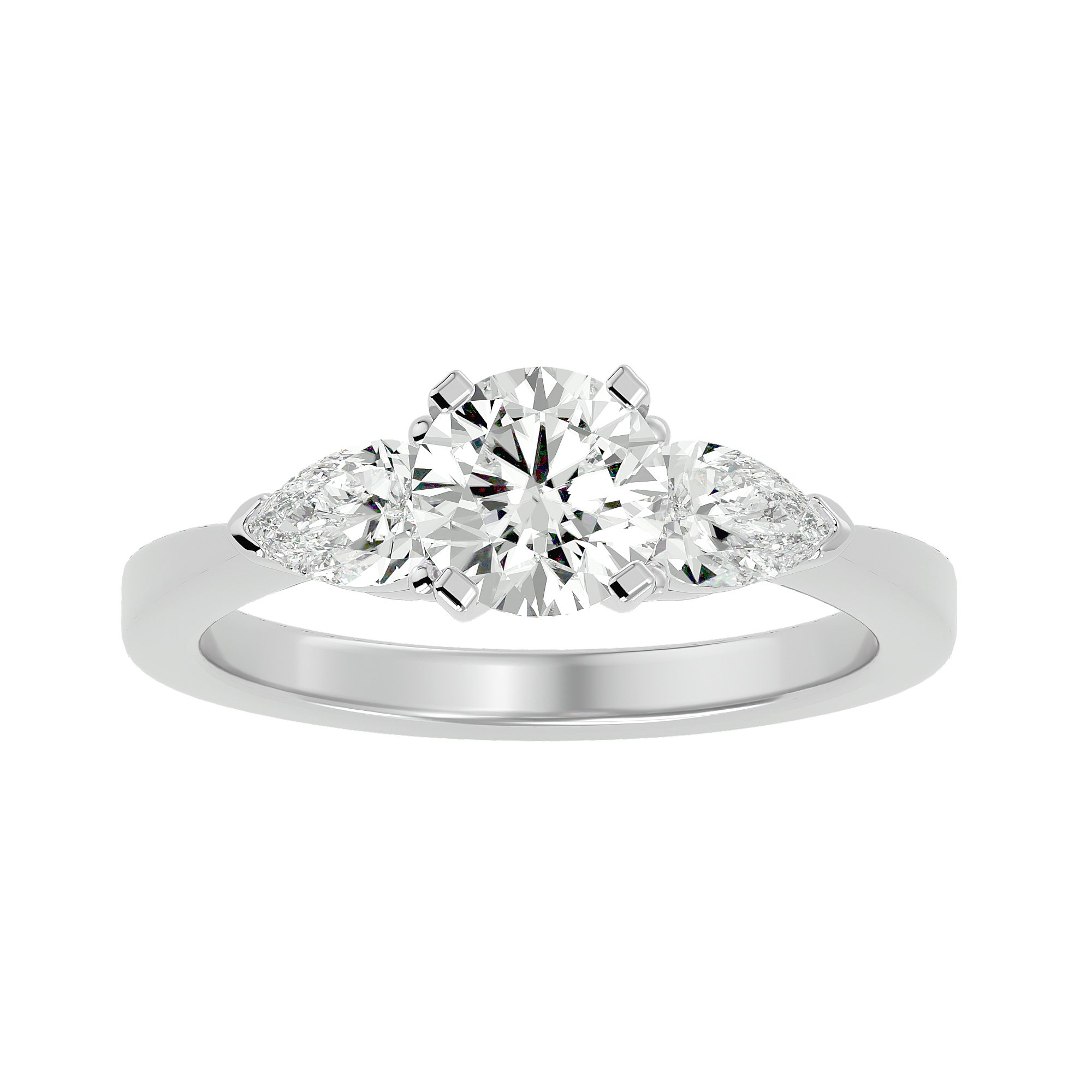 June Three Stone Ring