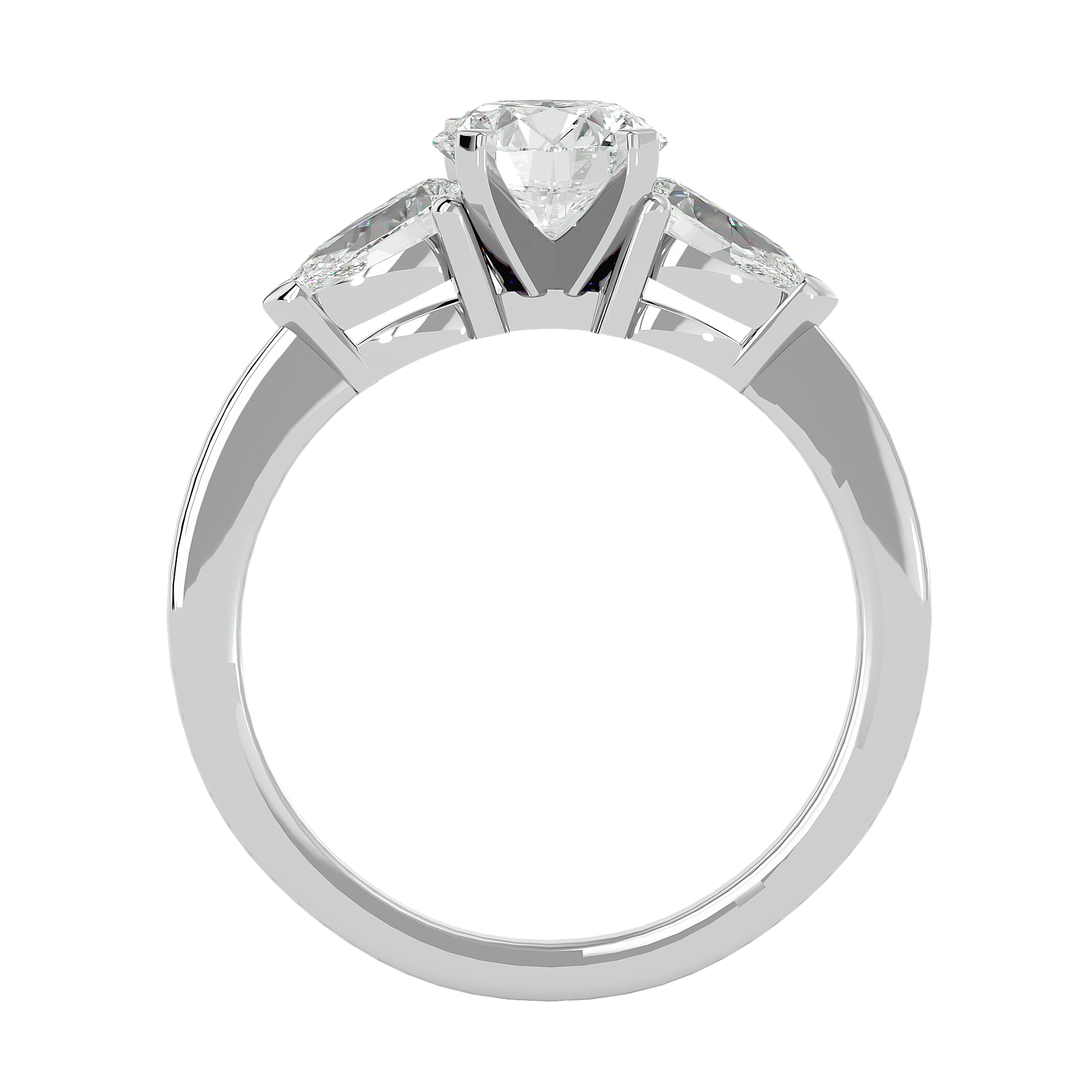 June Three Stone Ring