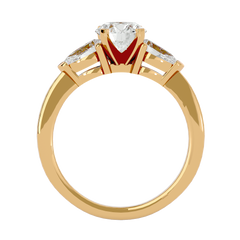 June Three Stone Ring