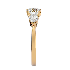 June Three Stone Ring