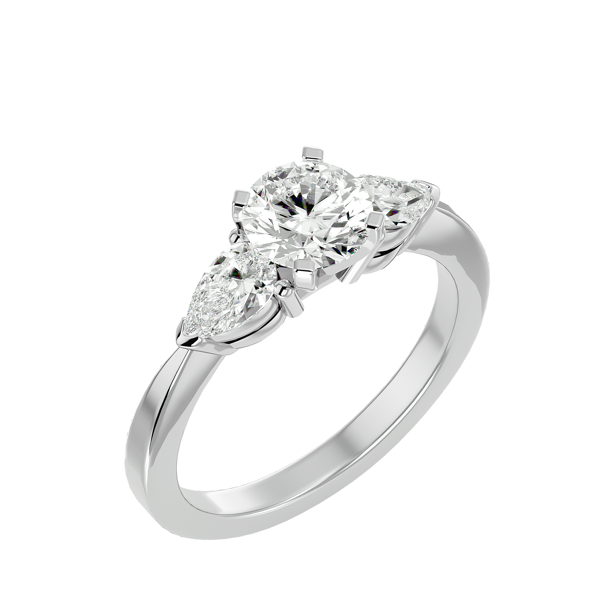 June Three Stone Ring