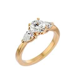 June Three Stone Ring