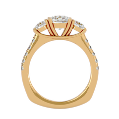 River Three Stone Ring