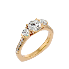 River Three Stone Ring