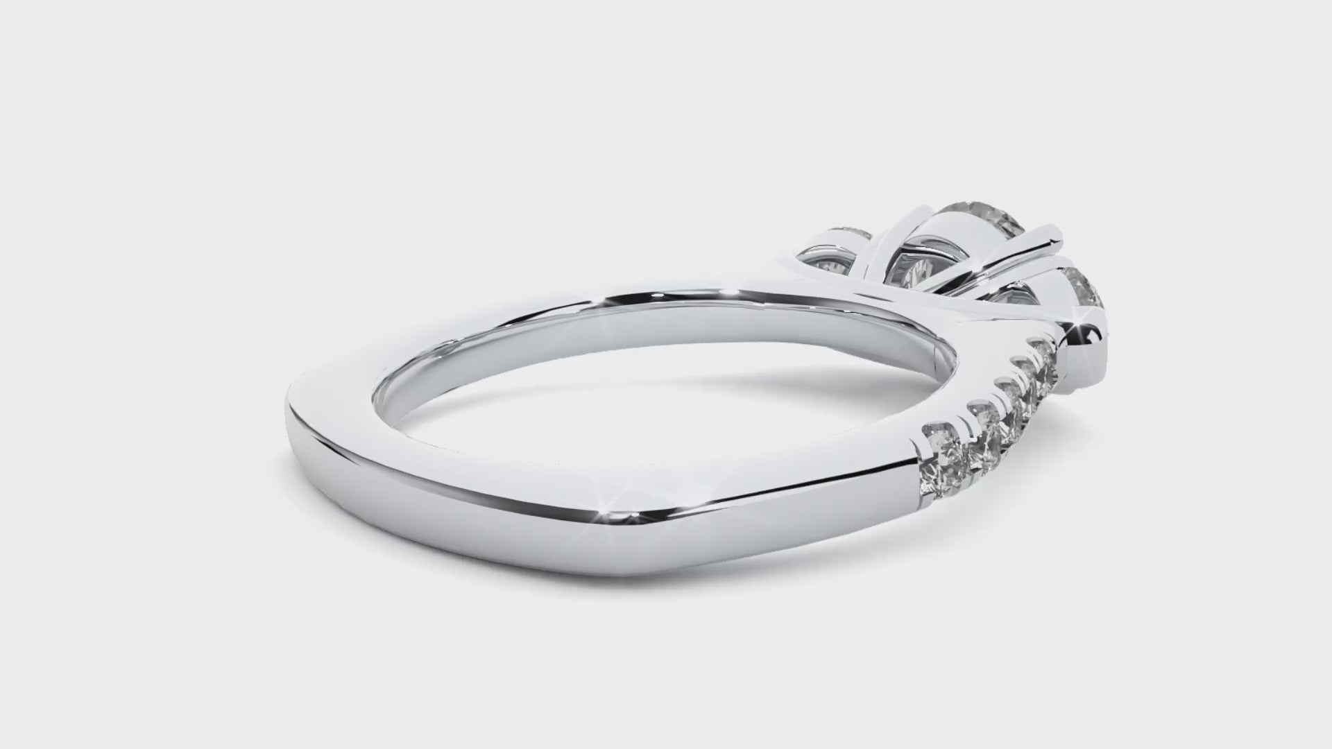 River Three Stone Ring